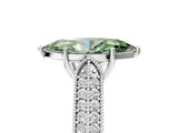 White gold Fancy Green Marquise Cut Cut Pave Split Shank Engagement Ring with Four-Prong Setting_5