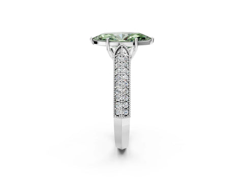 White gold Fancy Green Marquise Cut Cut Pave Split Shank Engagement Ring with Four-Prong Setting_50