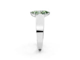White gold Fancy Green Marquise Cut Diamond Channel Set Solitaire Ring with Four-Prong Setting_27