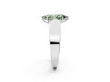 White gold Fancy Green Marquise Cut Diamond Channel Set Solitaire Ring with Four-Prong Setting_45
