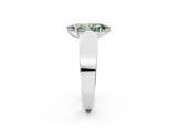 White gold Fancy Green Marquise Cut Diamond Channel Set Solitaire Ring with Four-Prong Setting_64