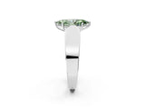 White gold Fancy Green Marquise Cut Diamond Channel Set Solitaire Ring with Four-Prong Setting_75