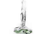 White gold Fancy Green Marquise Cut Diamond Engagement Ring with Side Stone Accents and Four-Prong Setting_12