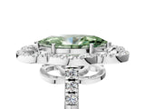 White gold Fancy Green Marquise Cut Diamond Floral Halo Split Shank Prong Setting Ring_29