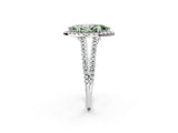 White gold Fancy Green Marquise Cut Diamond Halo Split Shank Engagement Ring_53