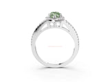 White gold Fancy Green Marquise Cut Diamond Halo Split Shank Engagement Ring_54