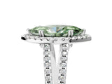 White gold Fancy Green Marquise Cut Diamond Halo Split Shank Engagement Ring_56