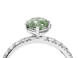 White gold Fancy Green Marquise  Cut Diamond Pavé Band with Four-Prong Setting_80
