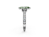 White gold Fancy Green Marquise  Cut Diamond Pave Band with Four-Prong Setting_39