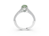 White gold Fancy Green Marquise  Cut Diamond Pave Band with Four-Prong Setting_40