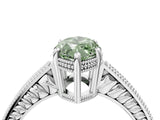 White gold Fancy Green Marquise Cut Diamond Ring with Milgrain Pavé Band and Four-Prong Setting_36