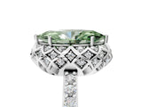 White gold Fancy Green Marquise Cut Diamond Scalloped Halo Engagement Ring with Round Shared Prong Band_24