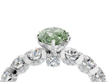 White gold Fancy Green Marquise Cut Diamond Side Stone Engagement Ring with Four-Prong Setting_53