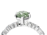 White gold Fancy Green Marquise Cut Diamond Side Stone Solitaire Ring with Round  and Four-Prong Setting_16