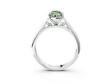 White gold Fancy Green Marquise Cut Diamond Solitaire Engagement Ring with Cathedral Setting and Four-Prong Mount_41