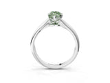 White gold Fancy Green Marquise Cut Diamond Solitaire Engagement Ring with Classic Band and Four-Prong Setting_138