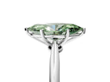 White gold Fancy Green Marquise Cut Diamond Solitaire Engagement Ring with Classic Band and Four-Prong Setting_53