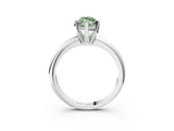 White gold Fancy Green Marquise Cut Diamond Solitaire Engagement Ring with Round Band and Four-Prong Setting_260