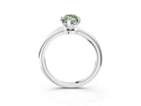 White gold Fancy Green Marquise Cut Diamond Solitaire Ring with Six-Prong Setting and Classic Band_316