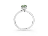 White gold Fancy Green Marquise Cut Diamond Solitaire Ring with Thin Band and Prong Setting_28