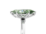 White gold Fancy Green Marquise Cut Diamond Solitaire Ring with Thin Band and Prong Setting_36