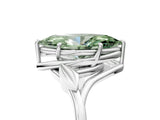 White gold Fancy Green Marquise Cut Diamond Solitaire Ring with Twist Band and Four-Prong Setting_104