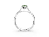 White gold Fancy Green Marquise Cut Diamond Solitaire Twist Band Prong Setting Ring_82