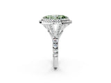 White gold Fancy Green Marquise  Cut Double Halo Split Shank Diamond Ring with Prong Setting_51