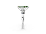 White gold Fancy Green Marquise  Cut Five-Stone Prong Set Diamond Ring with Classic Band_33