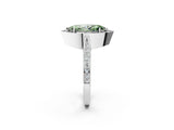 White gold Fancy Green Marquise Cut Halo Diamond Engagement Ring with Split Shank Band and Four-Prong Setting_14
