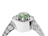 White gold Fancy Green Marquise Cut Halo Diamond Engagement Ring with Split Shank Band and Four-Prong Setting_16