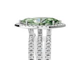 White gold Fancy Green Marquise  Cut Halo Diamond Engagement Ring with Split Shank and Four-Prong Setting_24