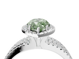 White gold Fancy Green Marquise  Cut Halo Diamond Engagement Ring with Split Shank and Four-Prong Setting_24