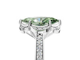 White gold Fancy Green Marquise  Cut Halo Diamond Ring with Channel Set Band and Four-Prong Setting_37