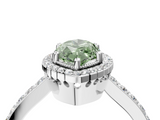 White gold Fancy Green Marquise  Cut Halo Diamond Ring with Pave Band and Four-Prong Setting_28