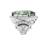White gold Fancy Green Marquise Cut Halo Diamond Split Shank Engagement Ring with Four-Prong Setting_5