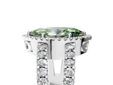 White gold Fancy Green Marquise  Cut Halo Split Shank Diamond Ring with Four-Prong Setting_50