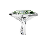 White gold Fancy Green Marquise  Cut Halo Twisted Band Four-Prong Ring_41