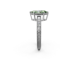 White gold Fancy Green Marquise  Cut Milgrain Channel Set Engagement Ring with Solitaire Prong Setting_46