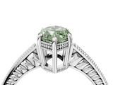 White gold Fancy Green Marquise  Cut Milgrain Channel Set Engagement Ring with Solitaire Prong Setting_48