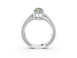 White gold Fancy Green Marquise  Cut Milgrain Channel Set Engagement Ring with Solitaire Prong Setting_51