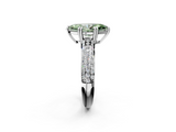 White gold Fancy Green Marquise  Cut Pave Diamond Engagement Ring with Channel Set Band and Four-Prong Setting_22