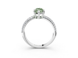 White gold Fancy Green Marquise  Cut Pave Diamond Engagement Ring with Channel Set Band and Four-Prong Setting_23