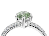 White gold Fancy Green Marquise  Cut Pave Diamond Engagement Ring with Channel Set Band and Four-Prong Setting_24
