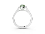 White gold Fancy Green Marquise Cut Solitaire Cathedral Diamond Engagement Ring with Channel-Set Band and Four-Prong Setting_18
