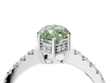 White gold Fancy Green Marquise Cut Solitaire Diamond Engagement Ring with Pavé Band and Six-Prong Setting_28