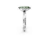 White gold Fancy Green Marquise Cut Solitaire Diamond Engagement Ring with Twisted Pave Band and Four-Prong Setting_21