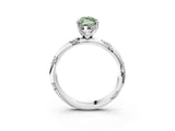 White gold Fancy Green Marquise Cut Solitaire Diamond Engagement Ring with Twisted Pave Band and Four-Prong Setting_22
