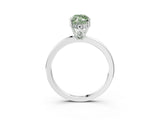 White gold Fancy Green Marquise Cut Solitaire Diamond Ring with Prong Setting and Plain Band_15