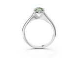 White gold Fancy Green Marquise Cut Solitaire Diamond Ring with Six-Prong Setting and Classic Band_17